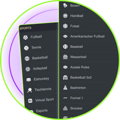 Wähle deine Sportart von Fußball bis Tischtennis bei SpinGreen, gewinne jetzt.