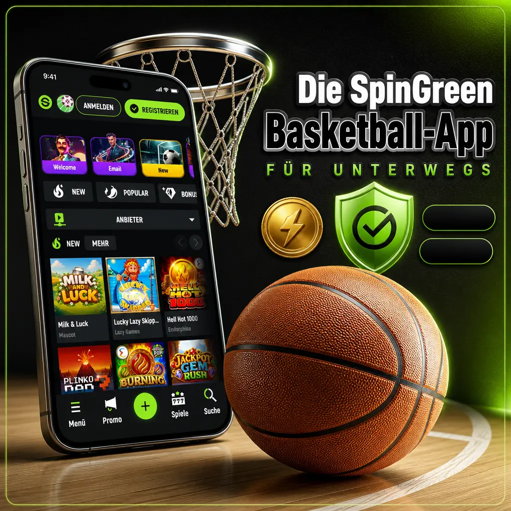 SpinGreen App: Basketball-Wetten auf NBA, EuroLeague und BBL live und vorab mobil nutzen, Wettschein synchronisiert mit Desktop.