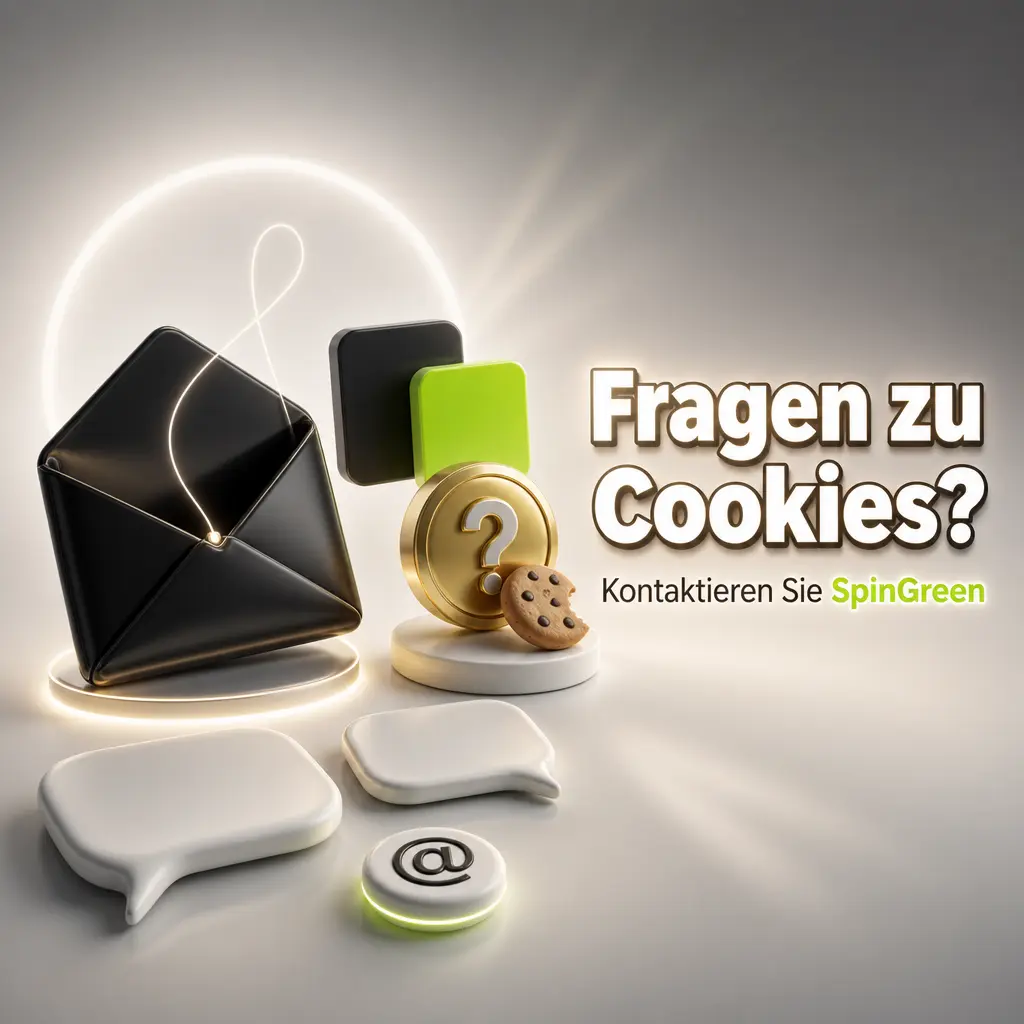 SpinGreen Support kontaktieren bei Fragen zu Cookies über Kontaktformular, Live-Chat oder Datenschutzteam