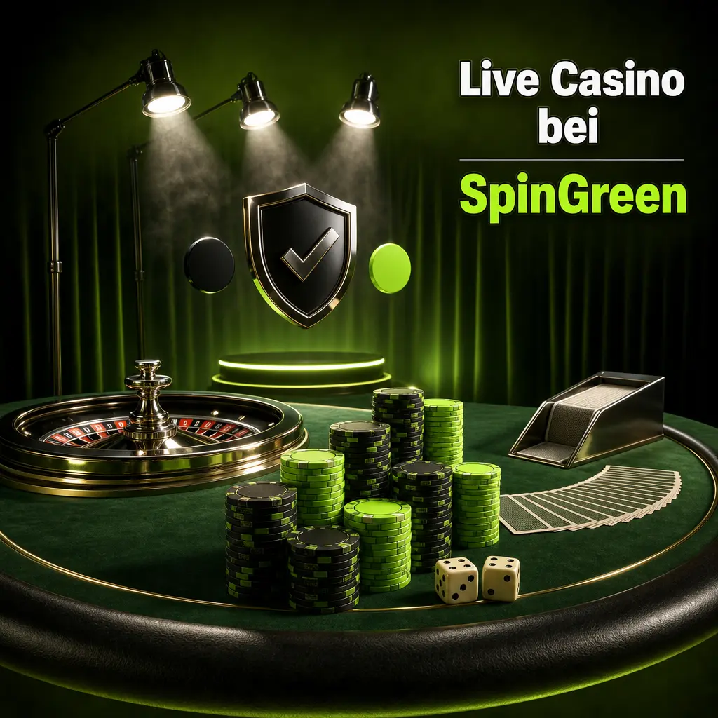 Live Casino bei SpinGreen mit echten Dealern von Evolution und Pragmatic Play, Roulette, Blackjack und Game Shows im Video-Stream.