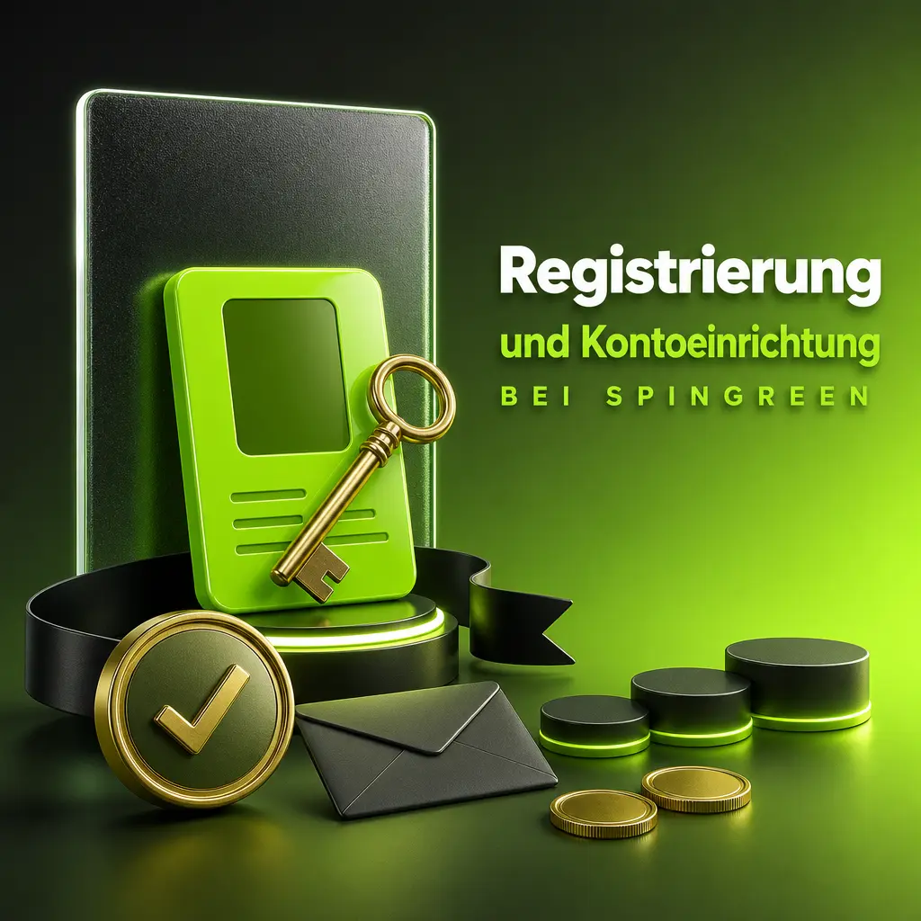 Schritt-für-Schritt-Anleitung zur Registrierung und Kontoeinrichtung bei SpinGreen mit Identitätsprüfung und Zwei-Faktor-Authentifizierung