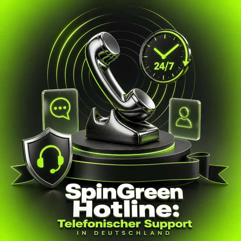 SpinGreen Hotline: Telefonischer Support in Deutschland täglich von 9 bis 23 Uhr erreichbar unter +49 30 1234 5678