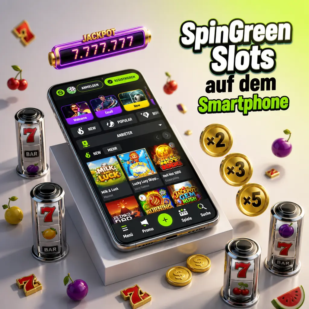 SpinGreen Slots auf dem Smartphone im Browser spielen, ohne App-Download, mit Touch-Steuerung für iOS und Android