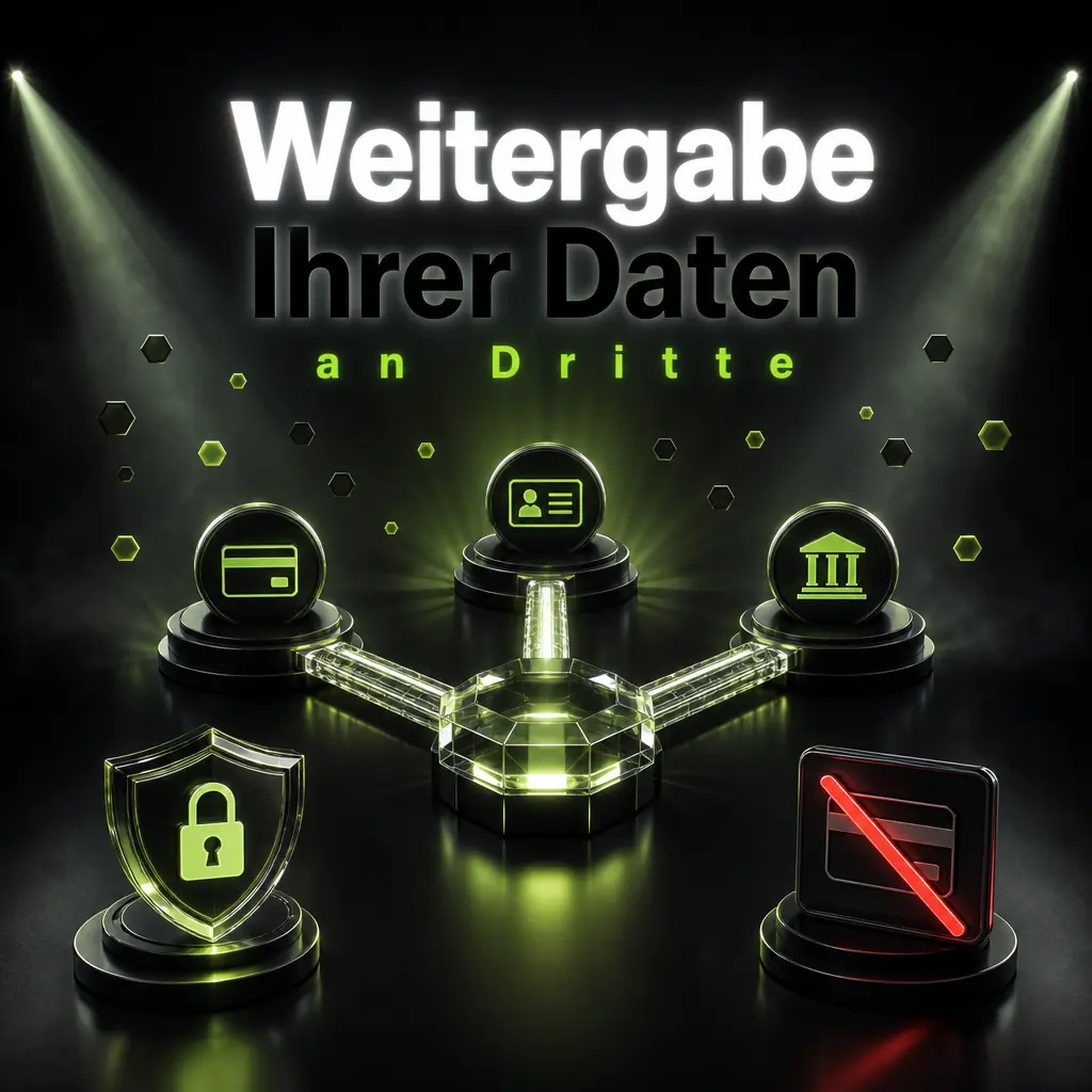 Datenweitergabe von SpinGreen an Zahlungsdienstleister, KYC-Anbieter, Behörden und Strafverfolgung gemäß gesetzlicher Vorgaben.