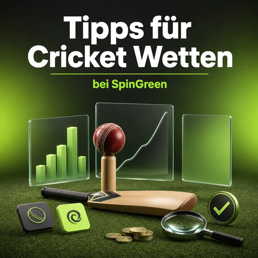 Cricket-Wett-Tipps bei SpinGreen: Statistik, Pitch-Daten, Wetter und Bankroll-Management für Over/Under-Runs-Wetten.