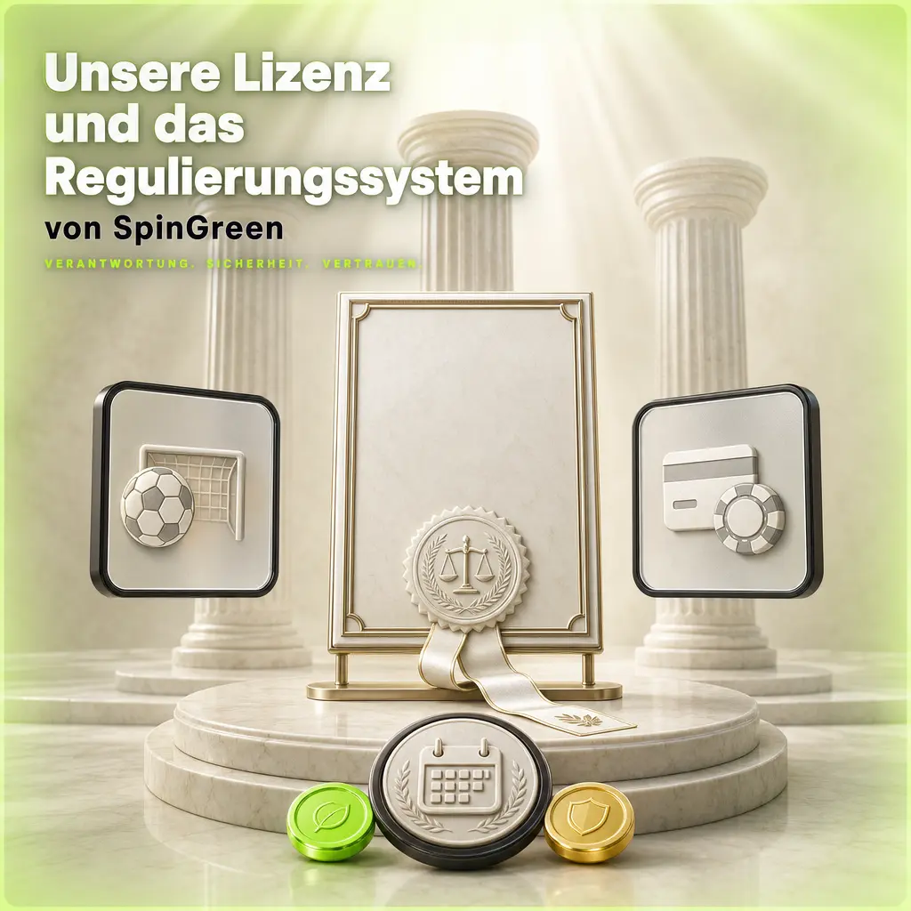 SpinGreen Lizenz MGA/B2C/902/2024 und GGL-Registrierung sichern geprüften Spielerschutz bei Casino und Sportwetten.