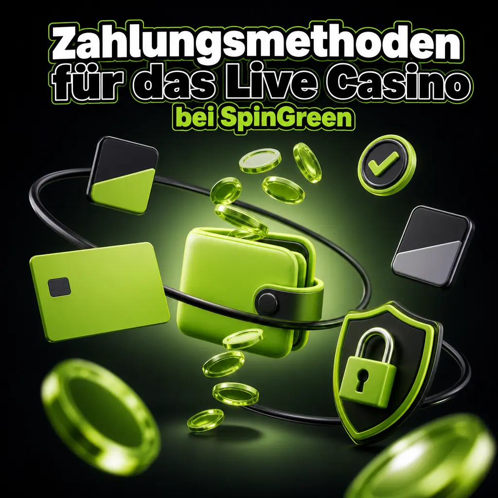 Zahlungsmethoden für Live Casino bei SpinGreen: Sofortüberweisung, paysafecard, Skrill, Neteller, Visa, Mastercard und SEPA